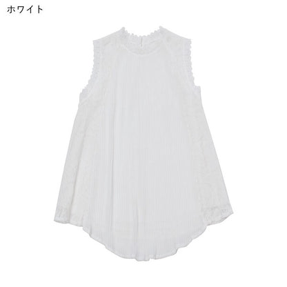 Sheer Tiered Sleeveless Top — Textured Grainy Fabric