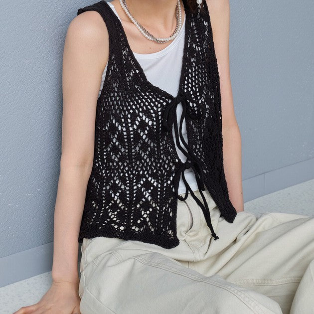 Openwork Knit Pullover — Summer Breathable Design
