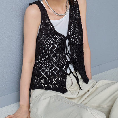 Openwork Knit Pullover — Summer Breathable Design