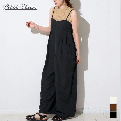 Petit Fleur Wide-Leg Salopette — Casual Jumpsuit